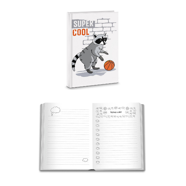 Записная книга А5 100л "Super Cool. Дизайн 1" линейка, сшивка, тв.обл., 7БЦ, рис КЗ51003328 Listoff