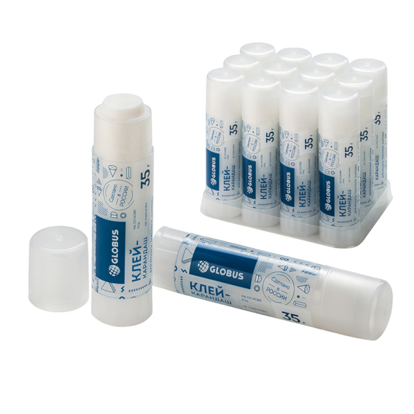 Клей-карандаш 35г, ПВА "Школьный" 1024 Globus
