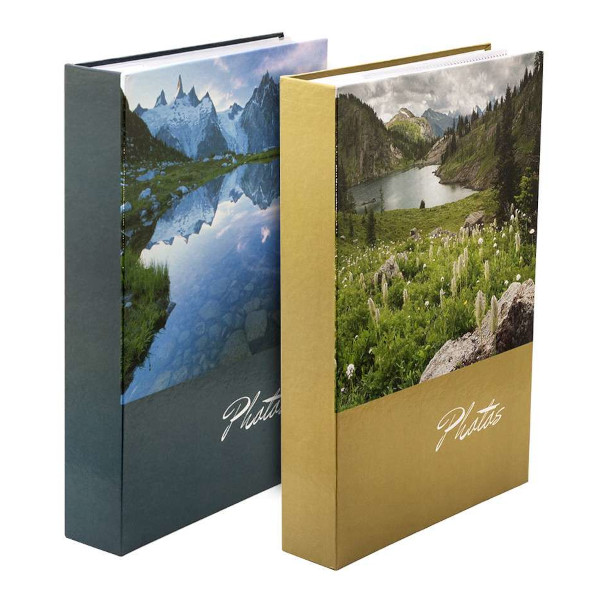Фотоальбом на 300ф 10*15 С-46300L Platinum "Ландшафт-3" бум. стр. с мемо, ассорти 31709