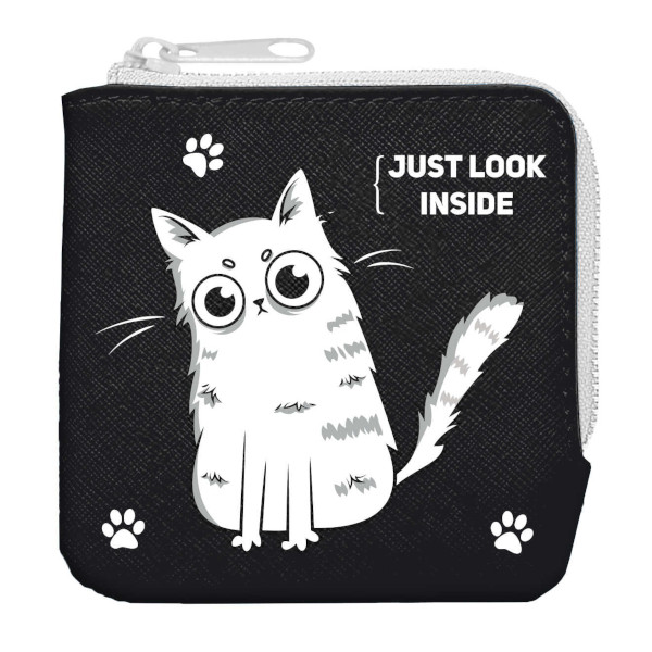 Кошелек детский "Три кота" 8,5*8,5*1,5см, иск.кожа, молния 69142 Феникс+