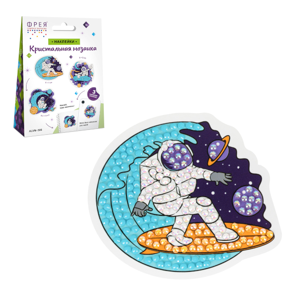 Алмазная мозаика наклейки ФРЕЯ 8*8,5см "Космос" ALVN-306
