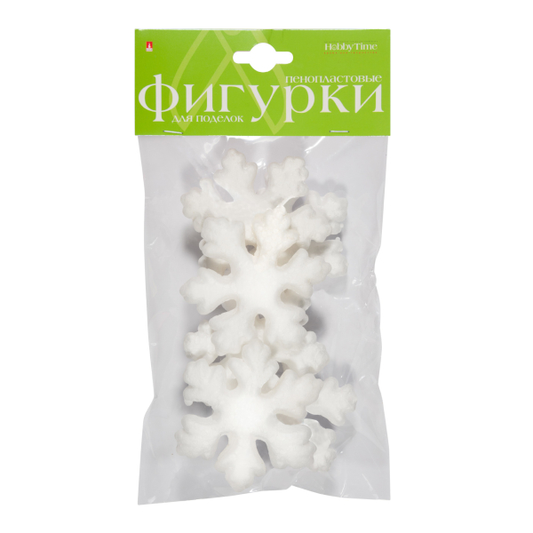 Заготовка для декора пенопласт "Снежинки" 4,5см (6шт) 2-209/10 HOBBY TIME