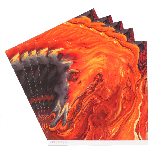 Бумага цветная для скрапбукинга А4+ (305*320мм) 5л "Поток лавы" 10718301 Арт Узор