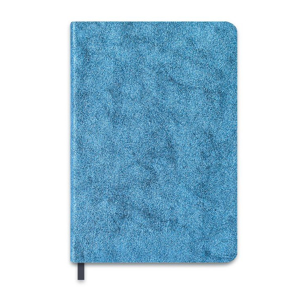 Записная книга А6 96л "Гранж" без линовки, сшивка, интегр.обл., иск.кожа, синий 47483 Феникс+