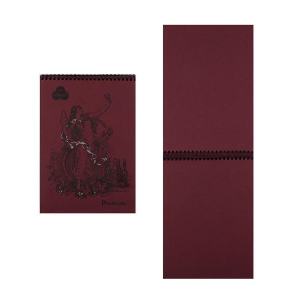 Скетчбук для пастели А4 30л, бордо, 160г/м2, гребень "Premium. Beaujolais (божоле)" БРr-6310