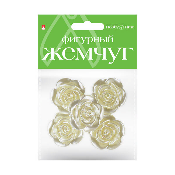 Бусины фигурные "Розочки" под жемчуг, 31мм 2-372/14 Hobby Time