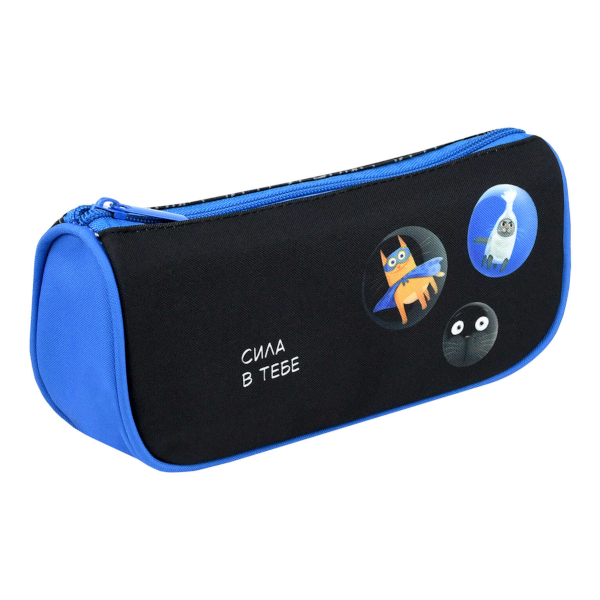 Пенал-косметичка 1 отд., 20*6*5,5см "Синий" без напол., иск.кожа 73034 Феникс+