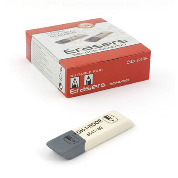 Ластик Koh-i-Noor "Sunpearl" скош. 50*13*7мм, натур.каучук, комбинир. 6541/60