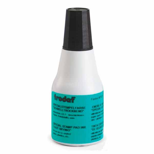 Штемпельная краска 25мл черная, спирт. осн., пластик/бумага/дерево/ткань/металл 7021 Trodat