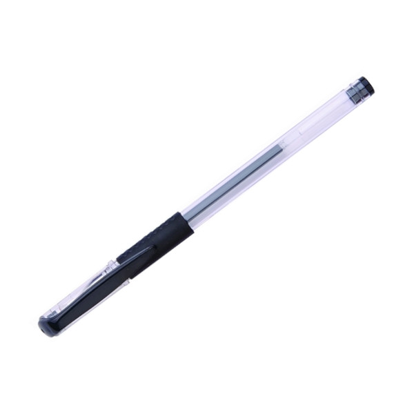 Ручка гелевая 0,5мм, черный, грип, прозрач. корп. D00222 Dolce Costo