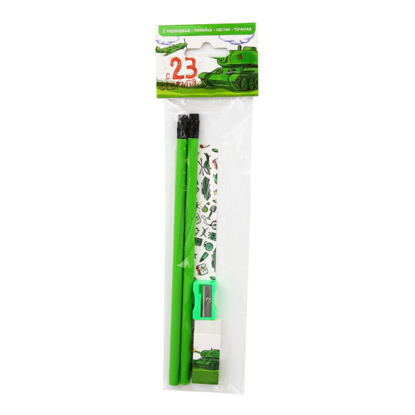 Набор канцелярский ArtFox "23 февраля. Танк" 5 предметов 9891570