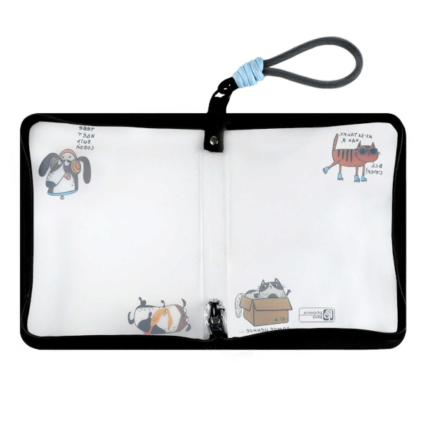 Папка для тетрадей А5 1отд., пластик, липучка "Белая машина" 72374 Феникс+