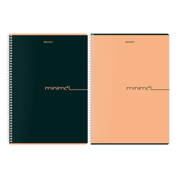 Тетрадь 96л А4 клетка/гребень "Минимал" картон, ассорти 405319 Brauberg