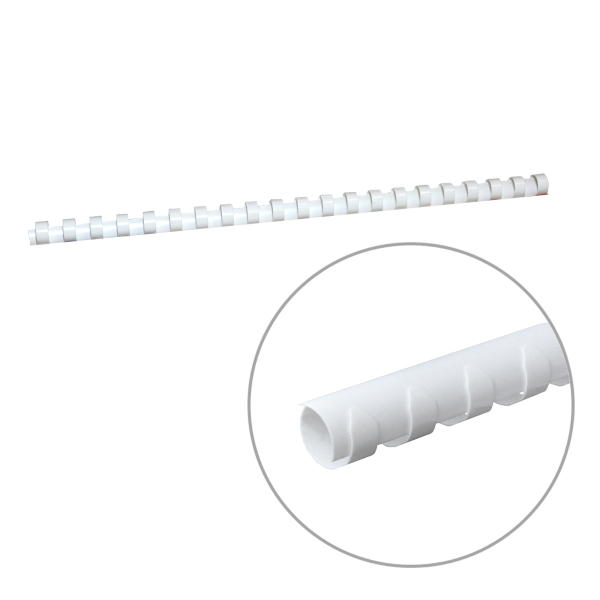 Пружина для переплёта пласт.  6мм (до 25л) белая 1шт