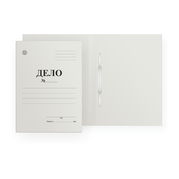 Папка-скоросшиватель картон "Дело №" А4, 220гр/м2, белая, немелов. D00501 Dolce Costo