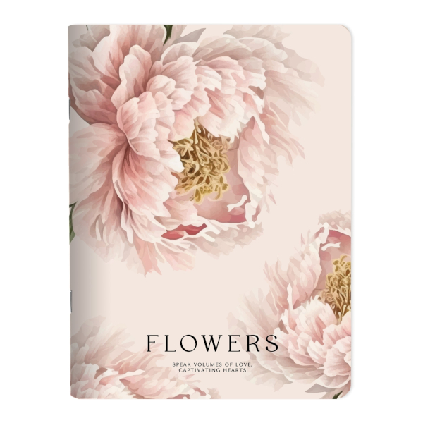 Тетрадь 48л А5 клетка "Peony. Персиковый" картон, рисунок N5382 Be Smart