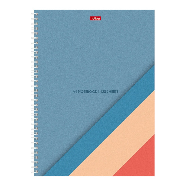 Тетрадь 120л А4 клетка/гребень "Color Line" тв. обл., рис., перф. 120Тт4В1гр_32849 Hatber