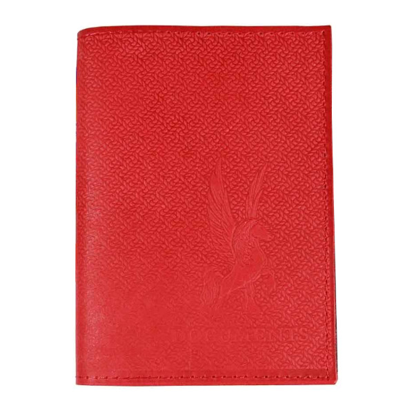 Обложка д/автодокументов+паспорт+вкладыш "Documents" нат.кожа, красный 1,06-201 Imige