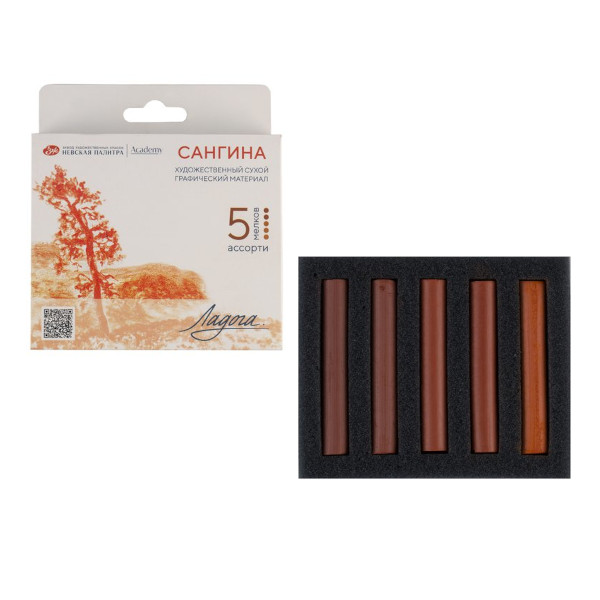 Сухой материал Сангина проф. Невская палитра "Ладога" 5цв. 2721422311