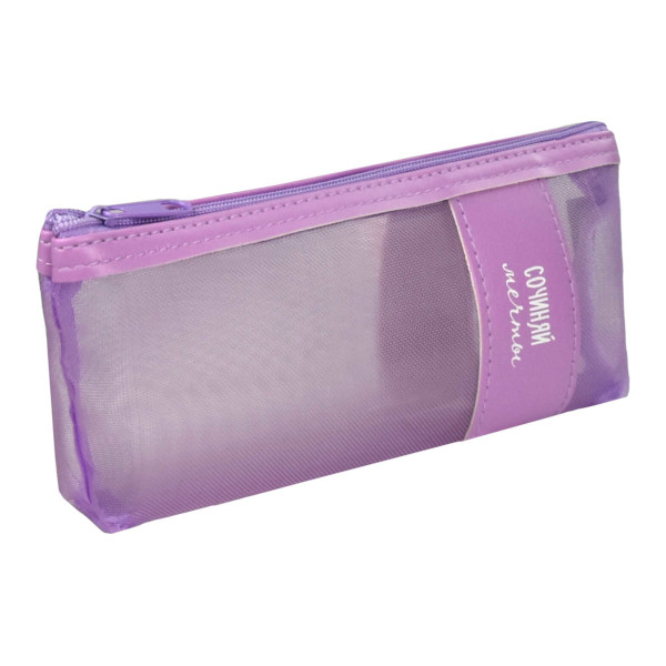 Пенал-косметичка 1 отд., 20*8*3см "Сочиняй мечты" без напол., нейлон/иск.кожа 68406 Феникс+