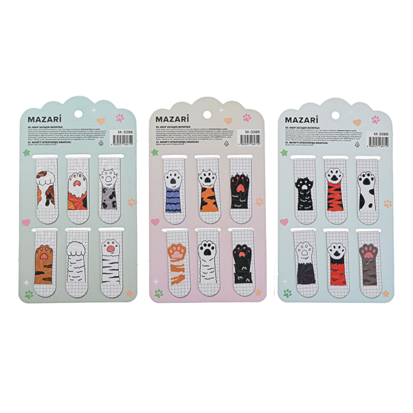 Набор закладок для книг магнит. "Герои с характерами" 25*58мм, 4шт 70068 Феникс+