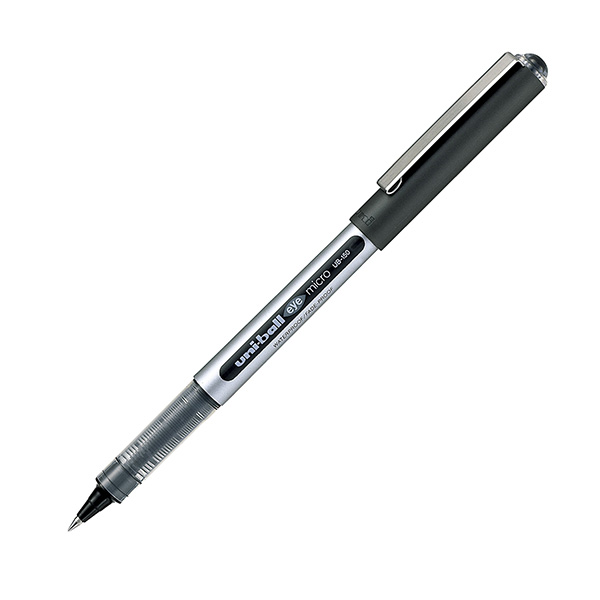 Роллер 0,5мм, черный, корп. серебро/черный "Uni-Ball Eye UB-150" 71171