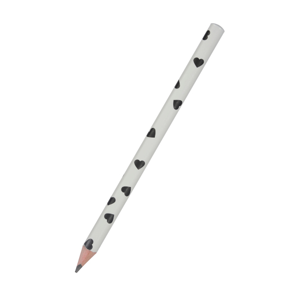 Карандаш ч/гр 4B, дерево, 3-гран., рисунок "HappyGraphix Jumbo. Сердечки монохром" 21-0062/26