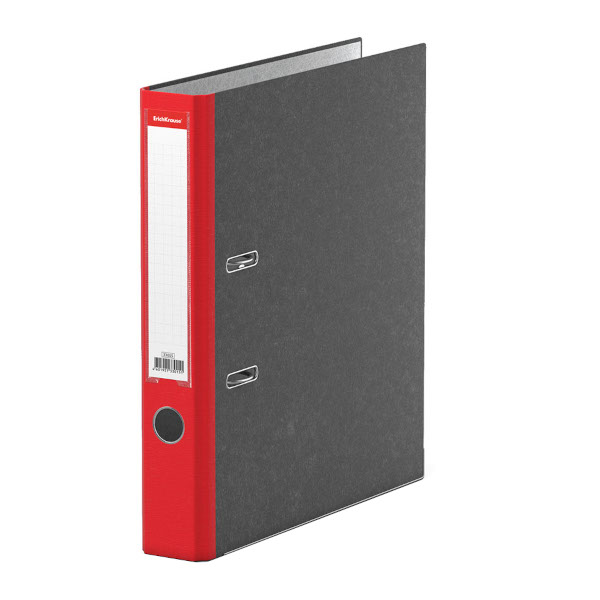 Файл А4, 50мм, разборный, картон, карман, кант, мраморный красный "Original" 33015 Erich Krause