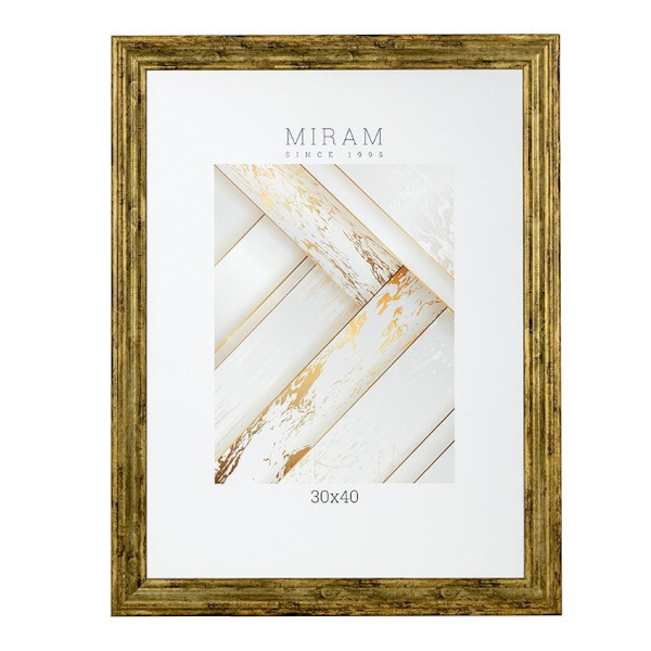 Фоторамка 30*40 пластик, багет 26мм, коричневый, вставка пластик 642633-15 МИРАМ