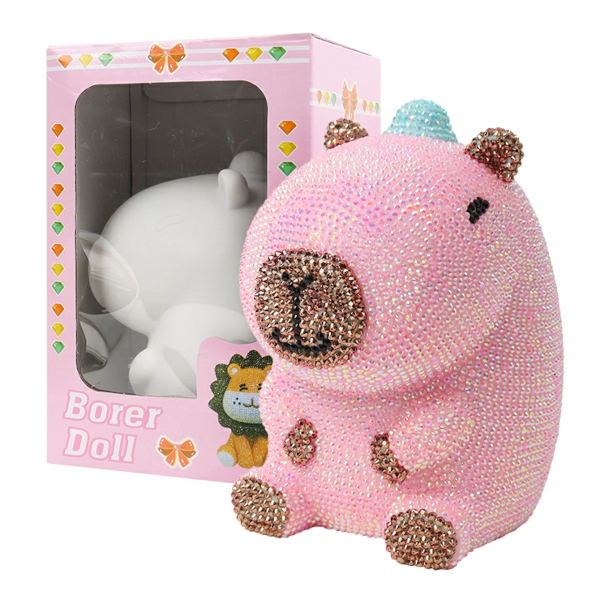 Копилка "Укрась сам. Капибара" 20см, розовый DV-15490-10 Darvish