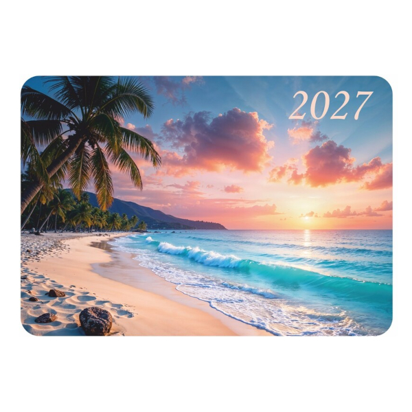 Календарь карманный 2027г "Тропический закат" 70*100мм 03095 Lamark
