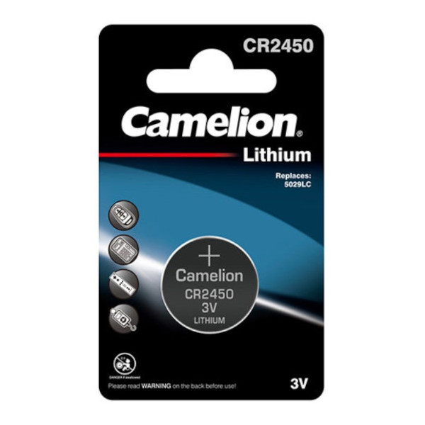 Батарейка Camelion CR2450 BL1 литиевый диск 1шт